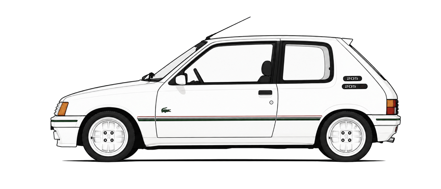 Peugeot 205 Lacoste, side view